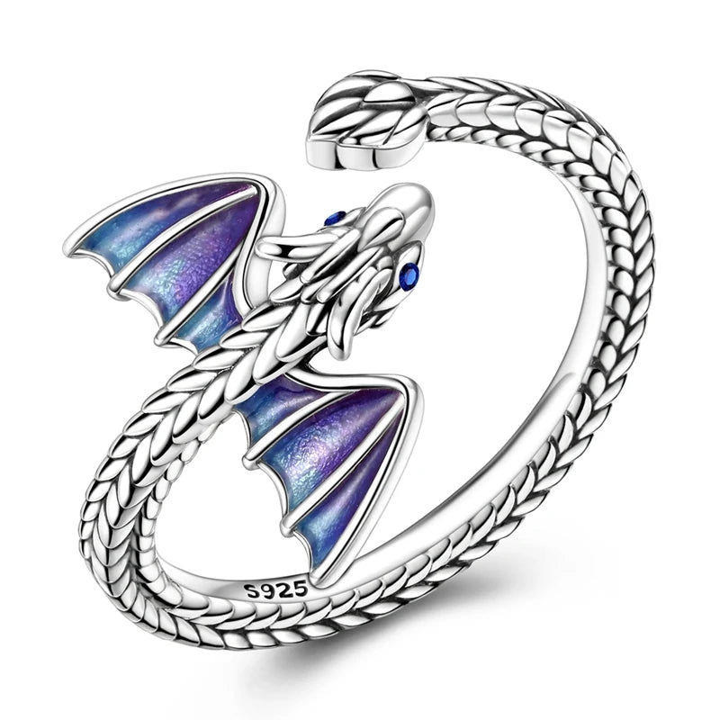 Clover Adjustable Ring 925 Sterling Silver Original Hummingbird Glow Firefly Free Size Open Rings For Women Wedding Jewelry Gift