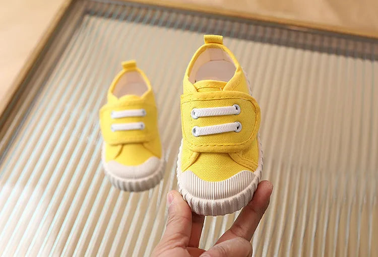 Kids Canvas Sneakers – Soft Breathable Candy-Colored Shoes