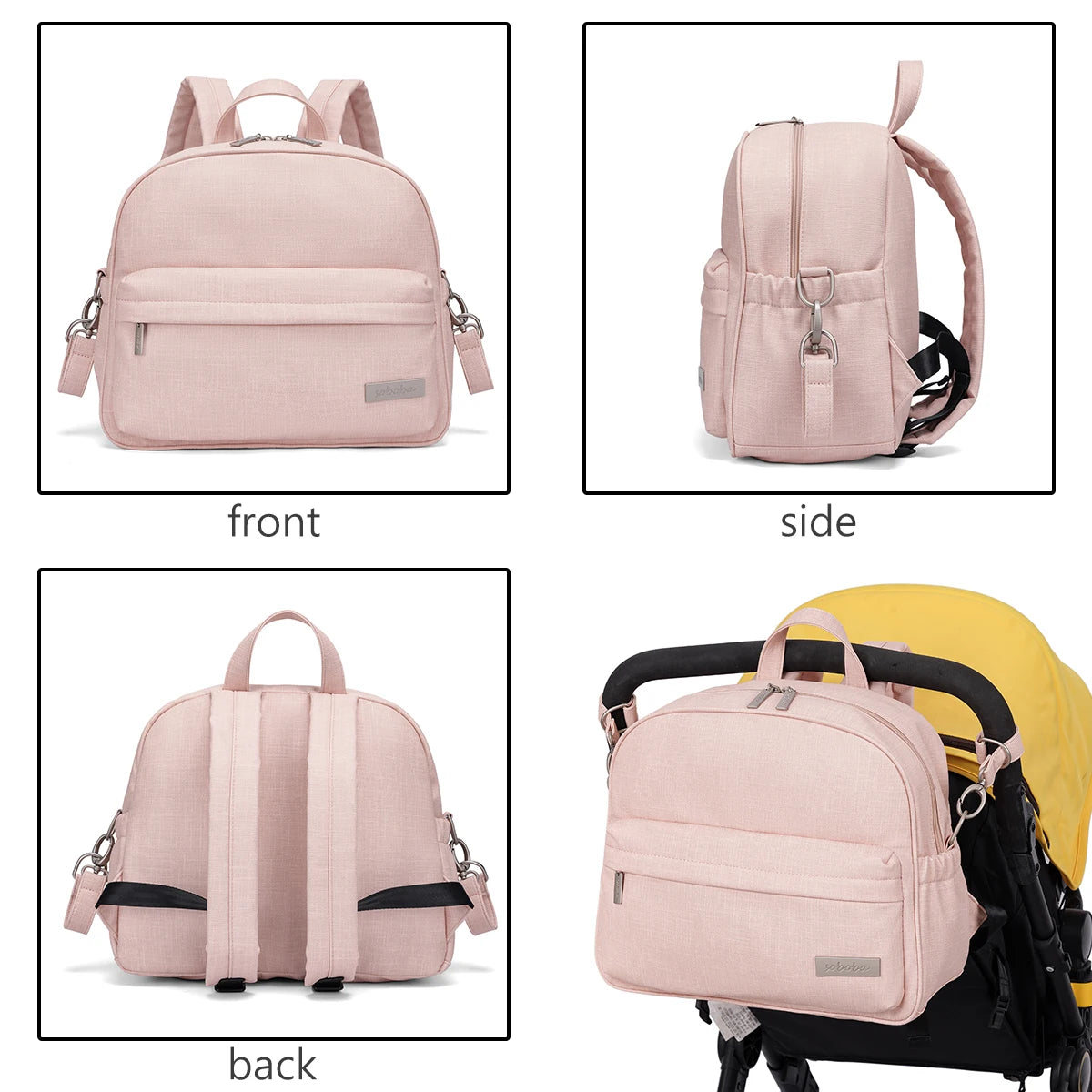 Soboba Stylish Waterproof Diaper Bag – Large Capacity Multi-Functional Backpack with 2 Straps