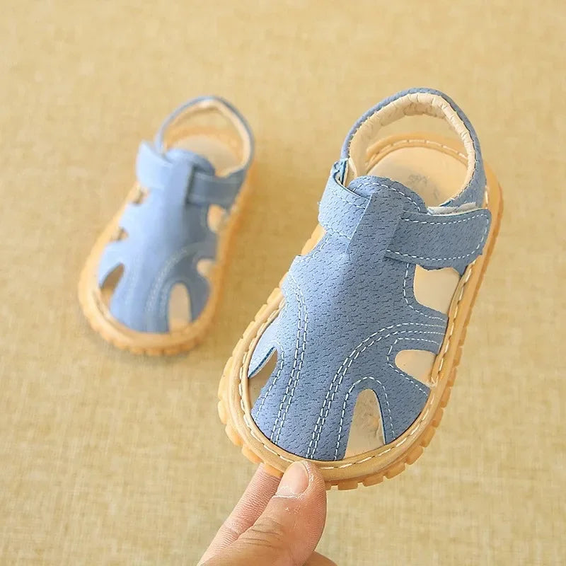 Baby First-Step Sandals – Non-Slip Rubber Sole Summer Shoes