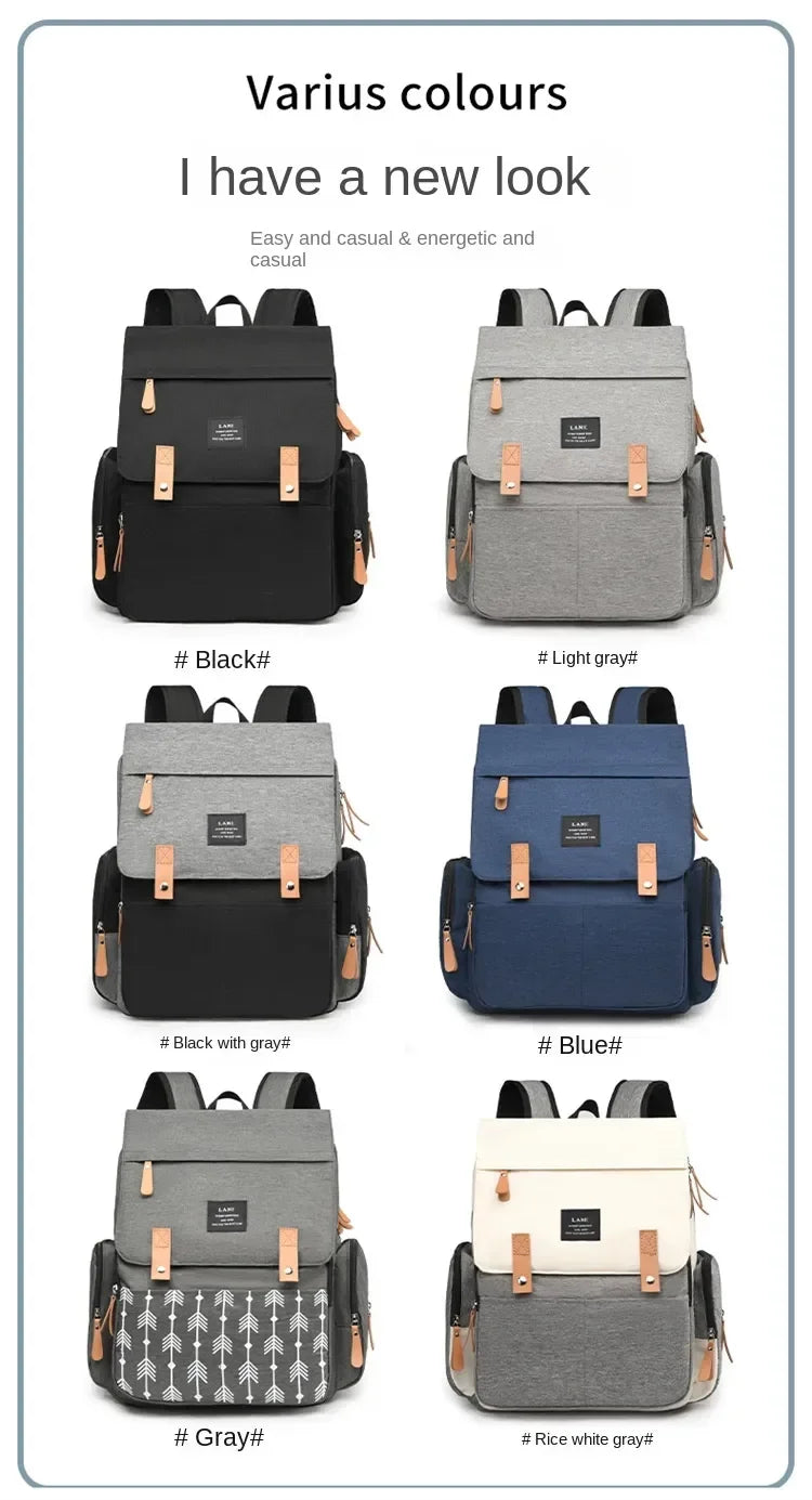 Travel Backpack for Moms – Large Capacity Waterproof Diaper & Baby Stroller Bag