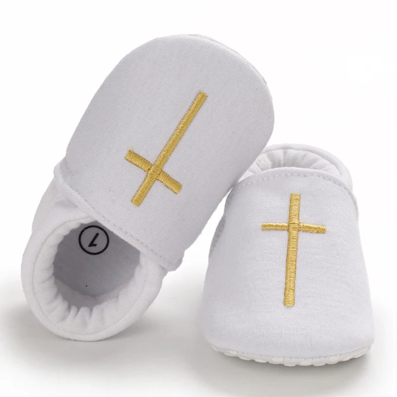 Infant Spring Sneakers (0–18M) – White Non-Slip Soft-Soled Shoes