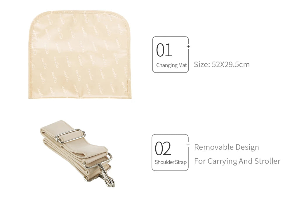 New Style Waterproof Diaper Bag – Large Capacity Multifunctional Maternity & Stroller Bag