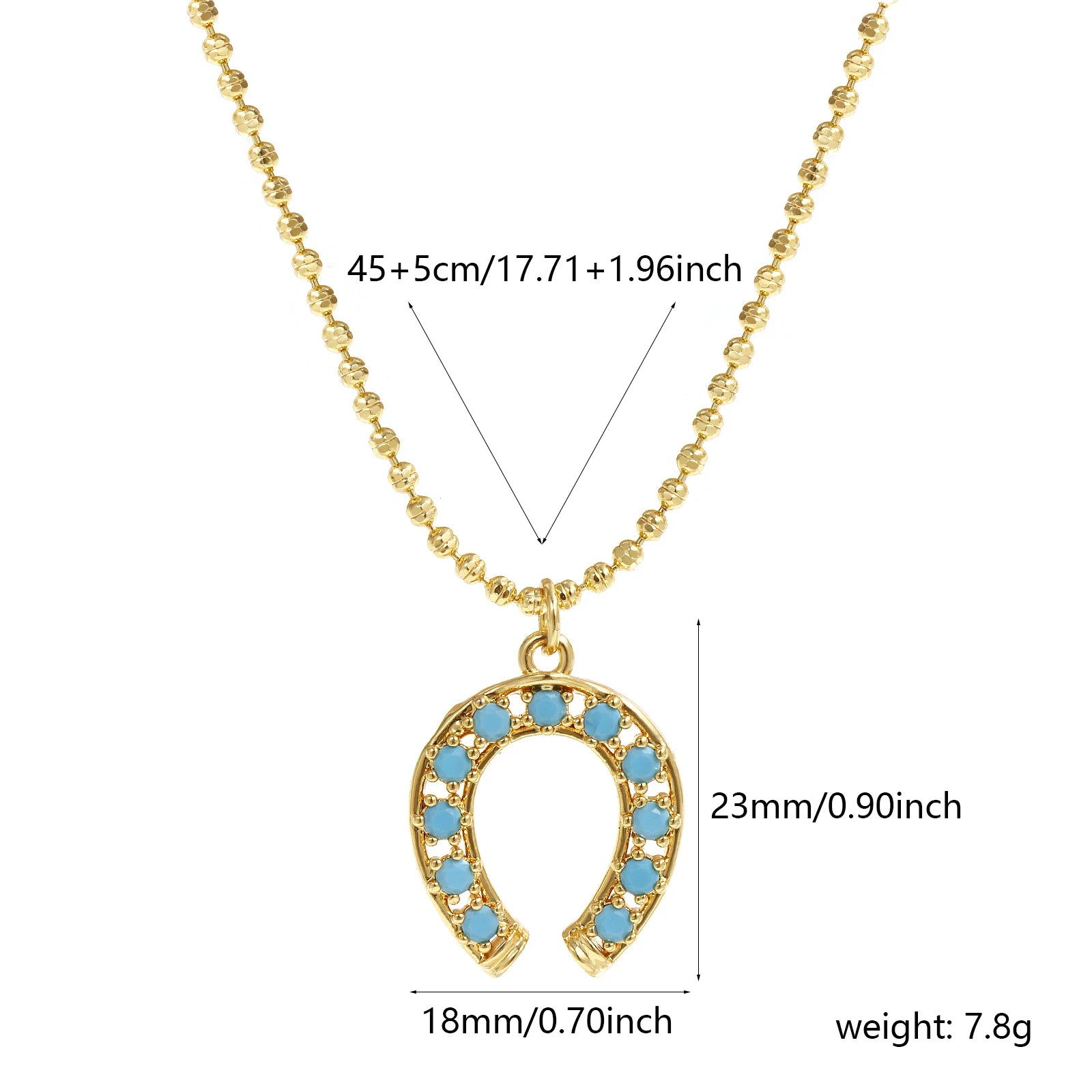 1PC Fashion Blue Series Brass