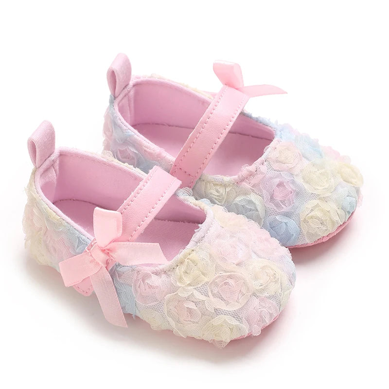 Baby Shoes (0–18M) – Plush Soft Bow Casual Sneakers