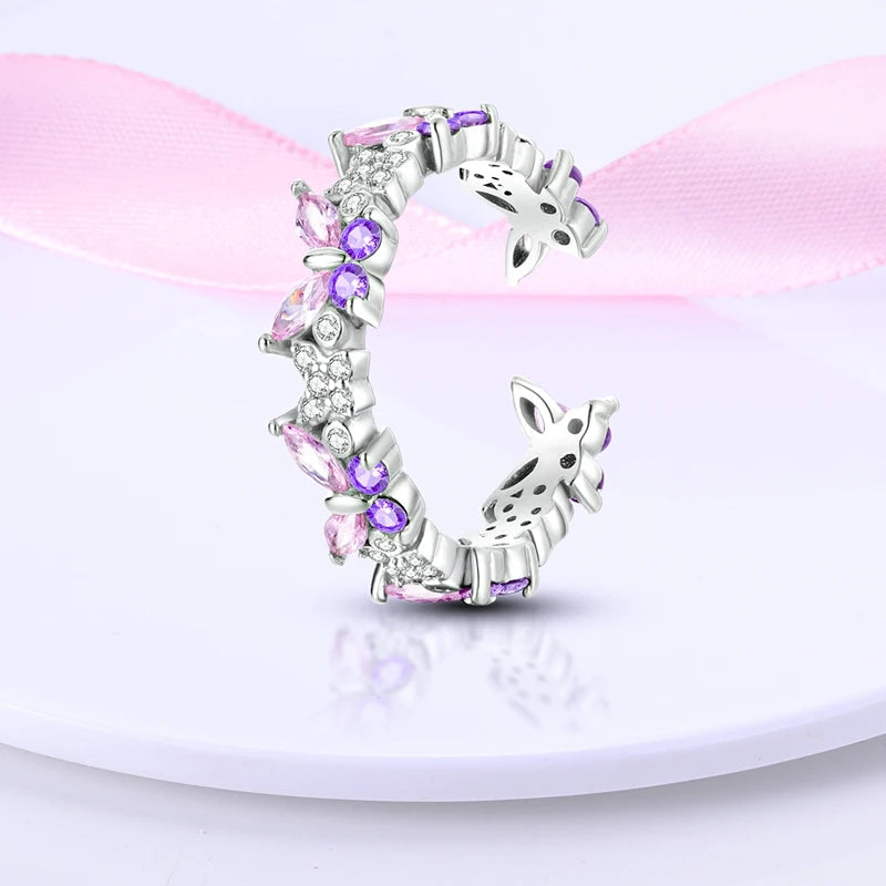 Original 925 Sterling Silver Rings For Women High Quality Zircon Sets Eternal Love Star Moon Princess Finger Rings Jewelry Gifts