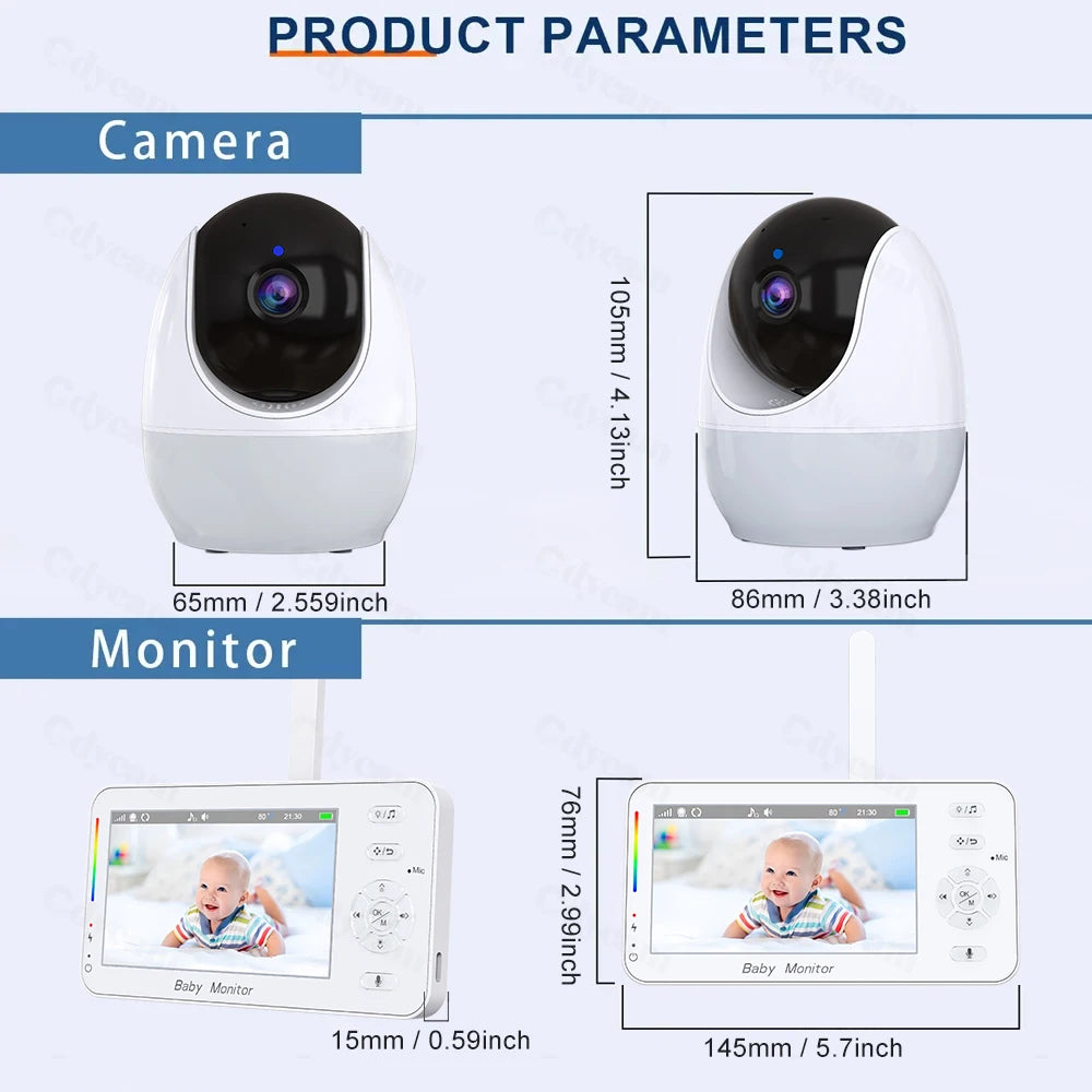 1080P HD Baby Monitor – WiFi, 4.3" Display & Night Vision
