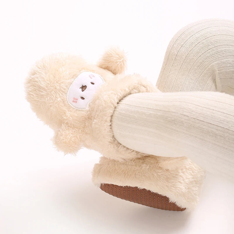 0-18M Apricot New Soft Winter Boots