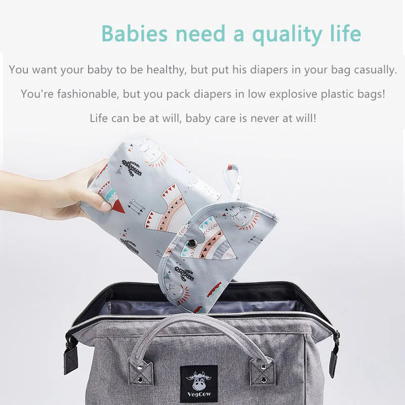 New Waterproof Baby Diaper Bag – Large Capacity Mommy Storage & Carrying Bag for Going Out