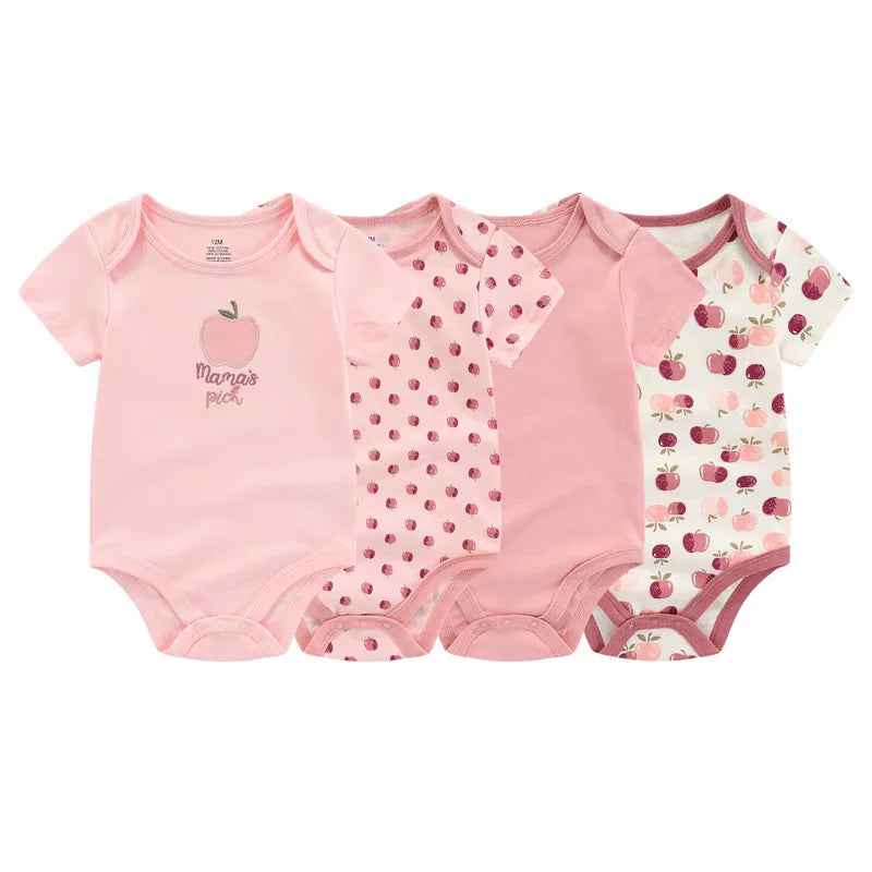 Baby Boys & Girls Cotton Onesies (4PCS)