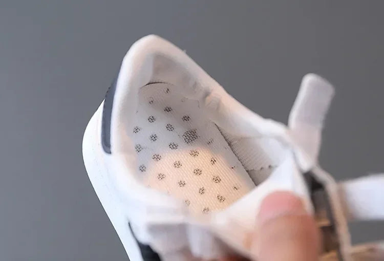 Kids White Sneakers – Breathable Non-Slip Casual Shoes