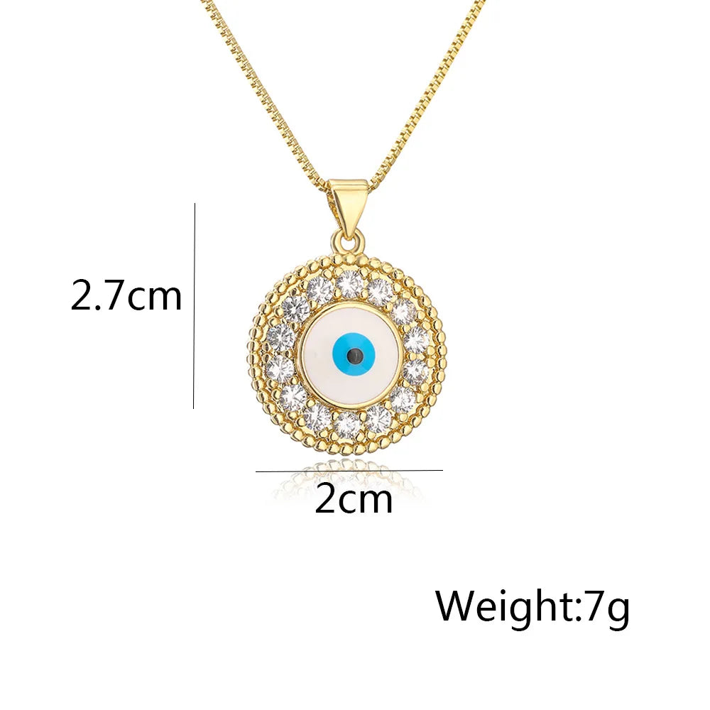 Light Luxury Devil's Eye Women Necklaces,