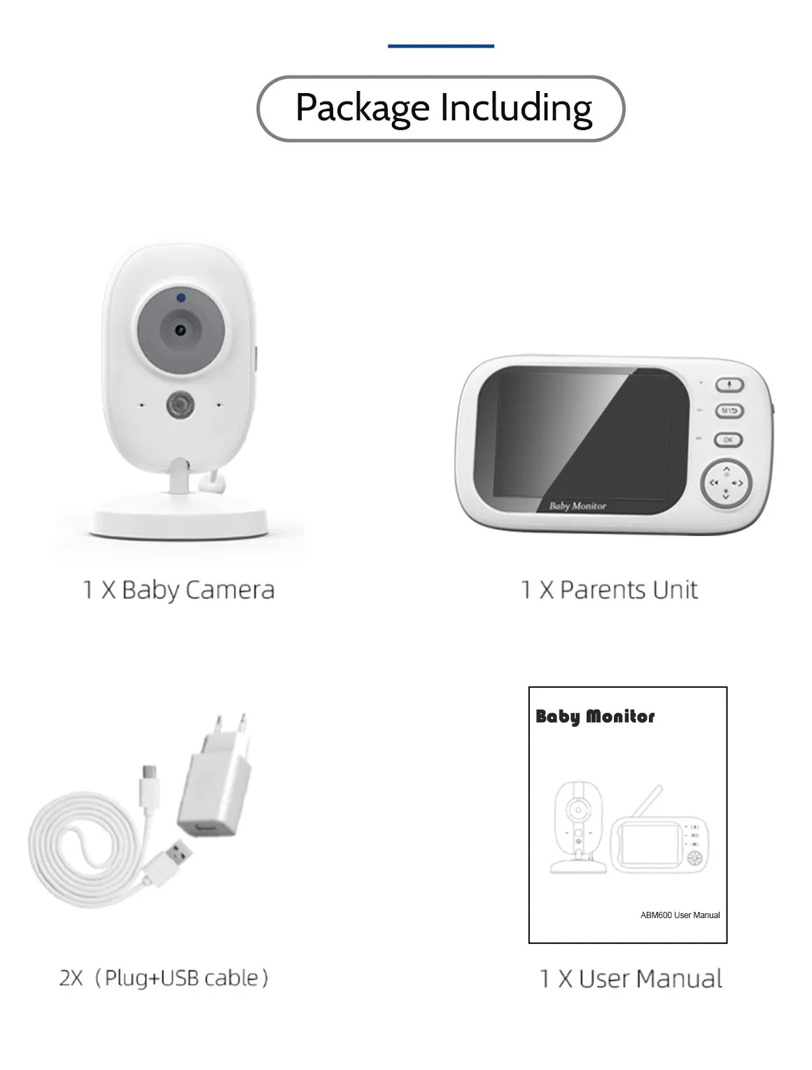 Baby Monitor Camera – 2.4G, Temperature & Talk