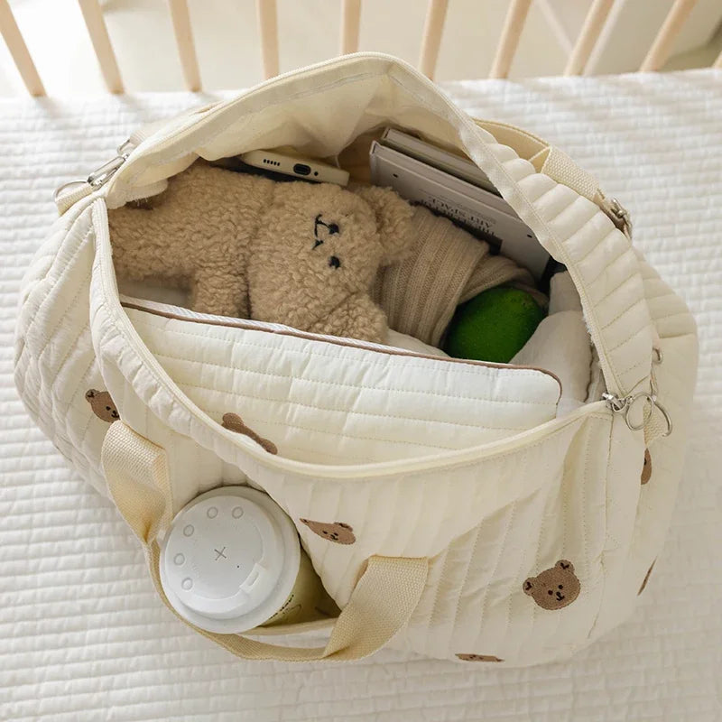 New Embroidered Mom Bag – Large Capacity, Lightweight, Multi-Functional Handbag