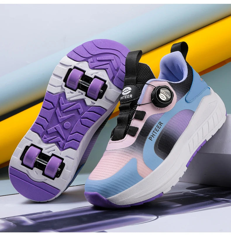 Kids Two-Wheel Roller Skates – Detachable Walking Shoes
