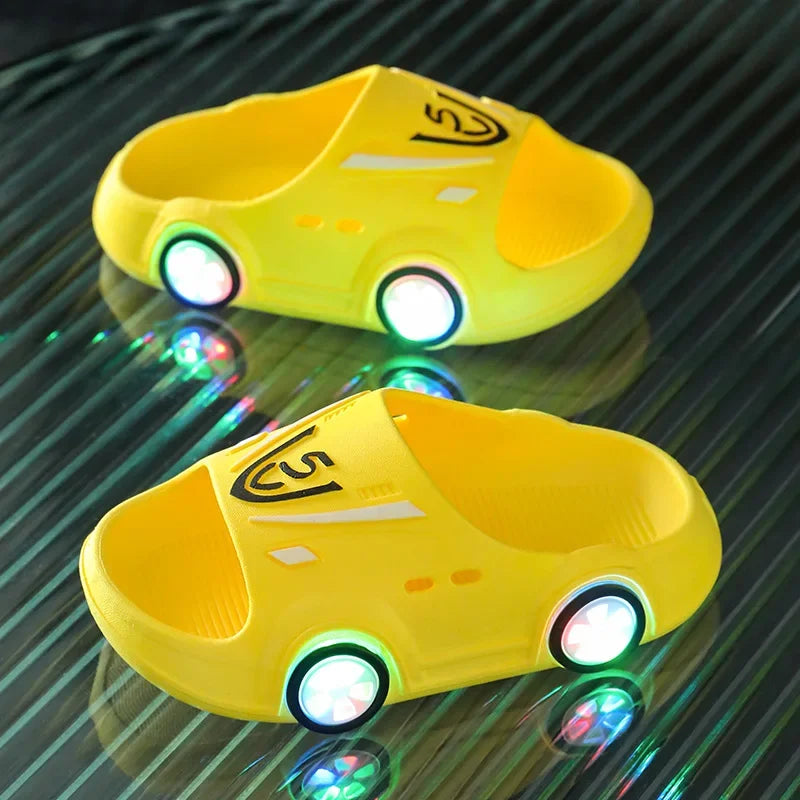 Kids LED Cartoon Slippers – Soft Anti-Slip Summer Shoes