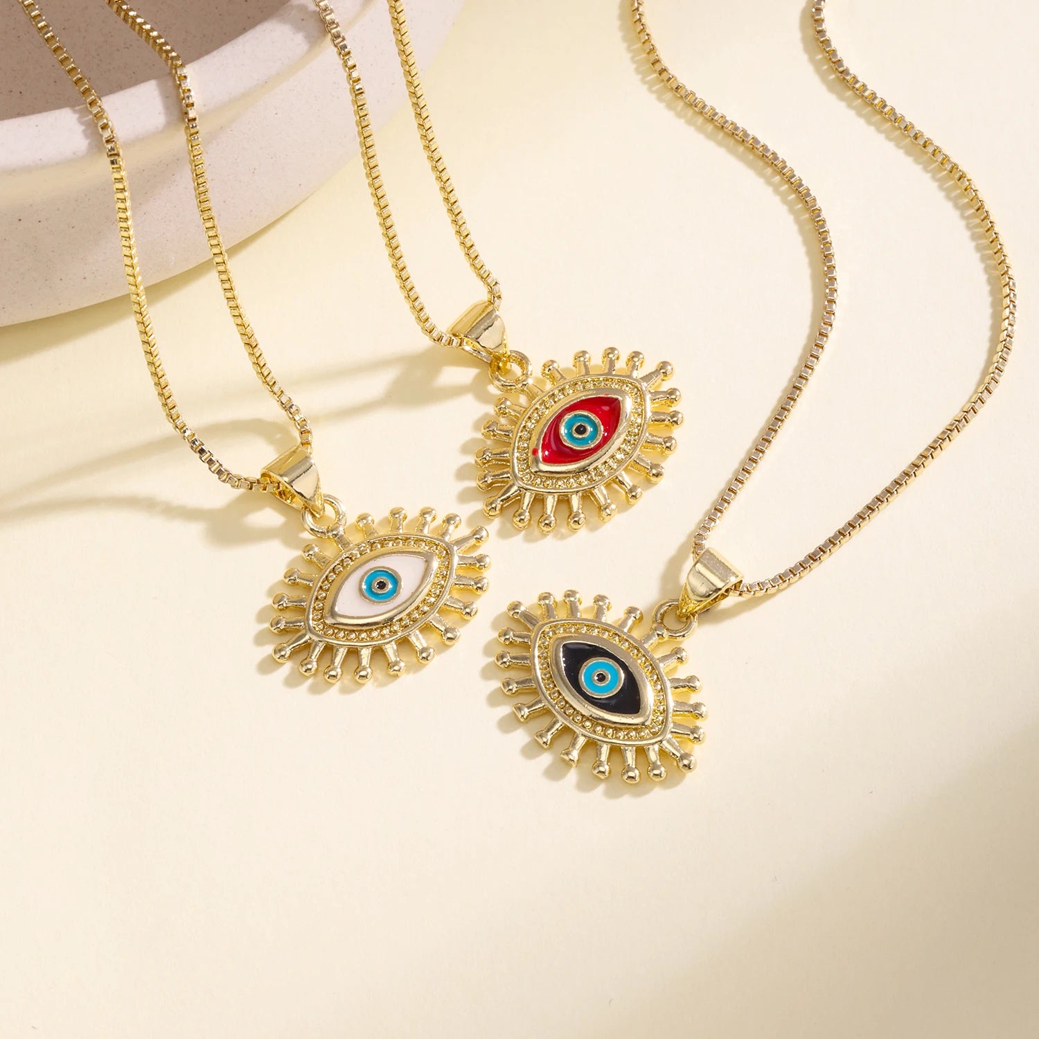 Nidin Sunburst Evil Eye Pendant