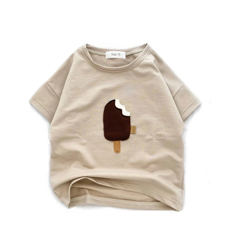 Baby Oversize Short Sleeve T-Shirt, Soft Cotton Pullover