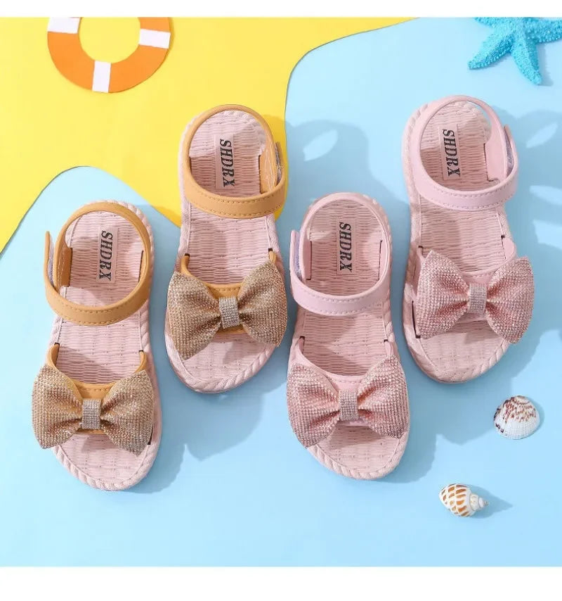 Girls’ Summer Sandals – Bow, Soft Sole, Non-Slip