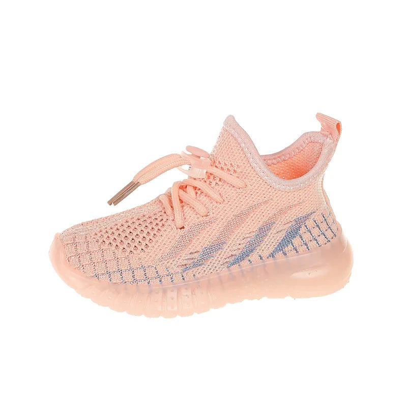 Kids Lightweight Woven Sneakers – Non-Slip Outdoor Mesh Shoes
