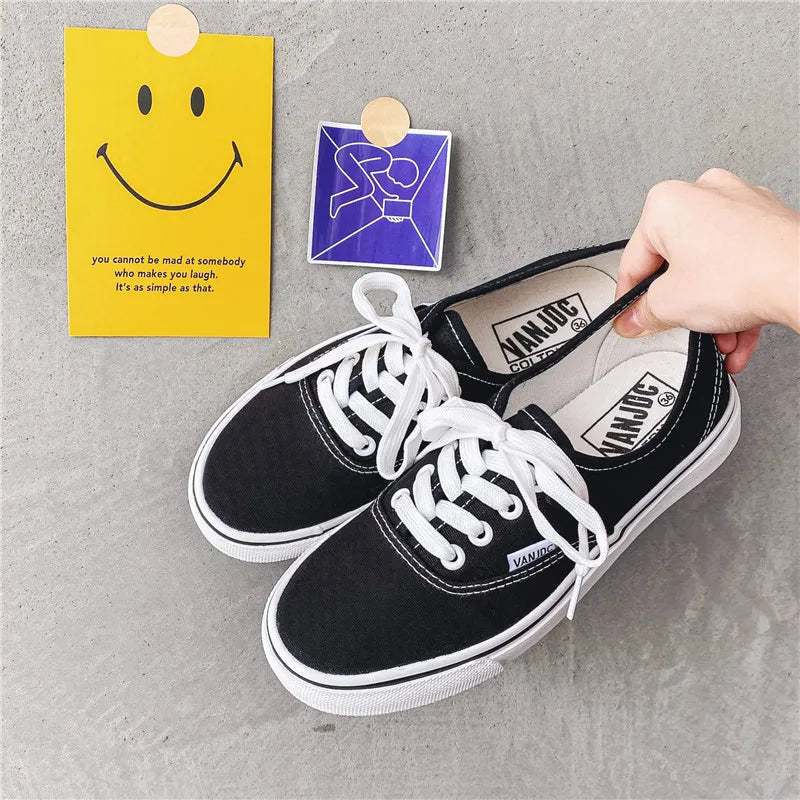 Kids Spring/Autumn Canvas Sneakers – Colorful Soft-Soled Shoes