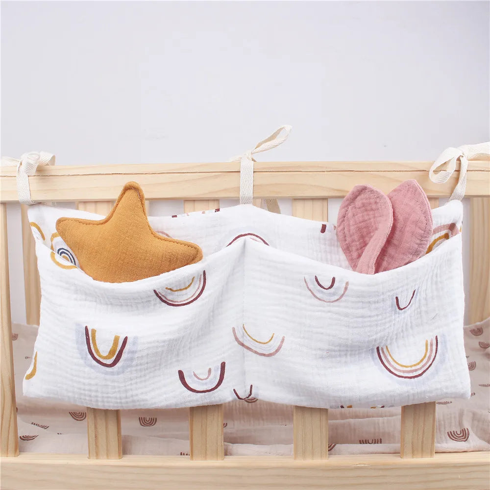 Multifunctional Baby Storage Bag – Diapers, Bedding & Bedside Organizer