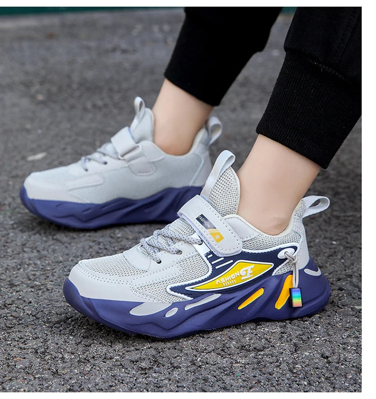 Kids Mesh Sneakers – Breathable Non-Slip Running & Casual Shoes