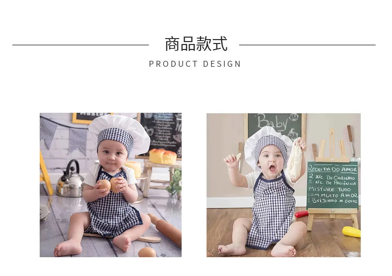 2pcs/set Chef Baby Cook Costume