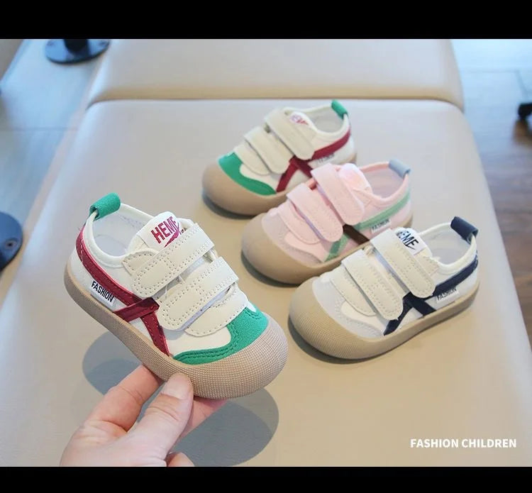 Kids Korean Canvas Shoes – Soft Sole Spring & Autumn Sneakers