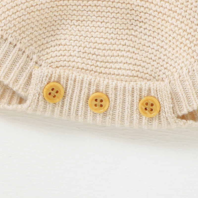 Newborn Baby Boys & Girls Sleeveless Knit Jumpsuit