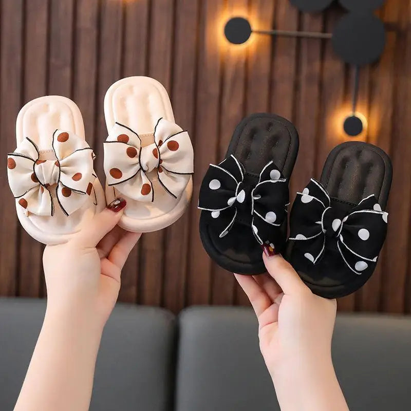 Girls’ Summer Princess Slippers – Soft Non-Slip Bow Beach Shoes
