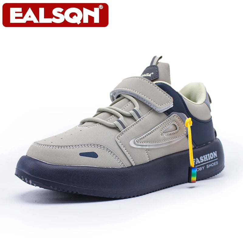 Kids Leather Sneakers – Anti-Slip Casual Sport Shoes for Boys & Girls
