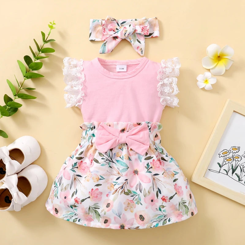 0-18 Months Newborn Baby Girl 3PCS Outfit