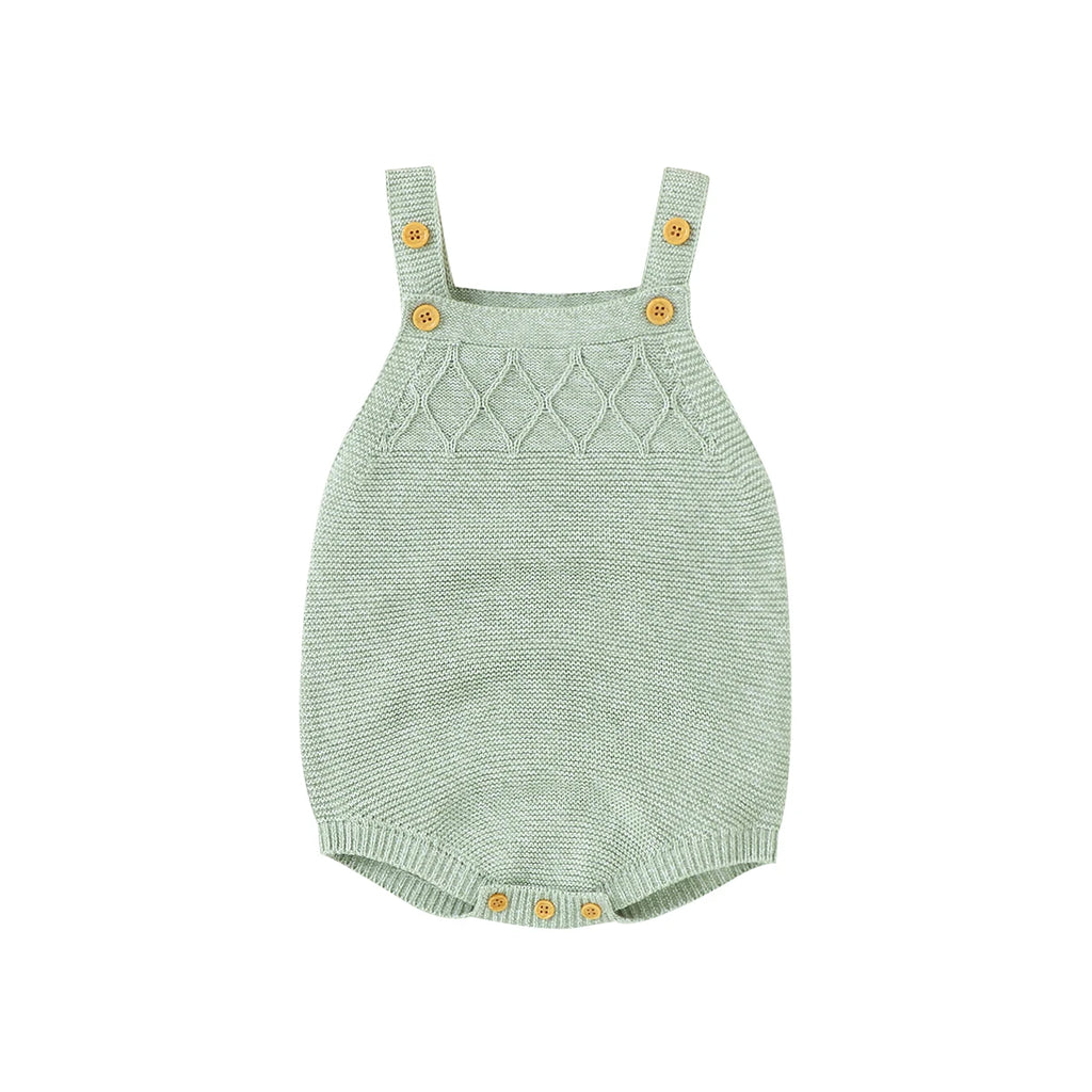 Newborn Baby Boys & Girls Sleeveless Knit Jumpsuit
