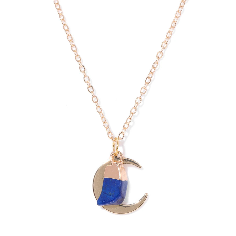 New Fashion Amethysts Moon Charm