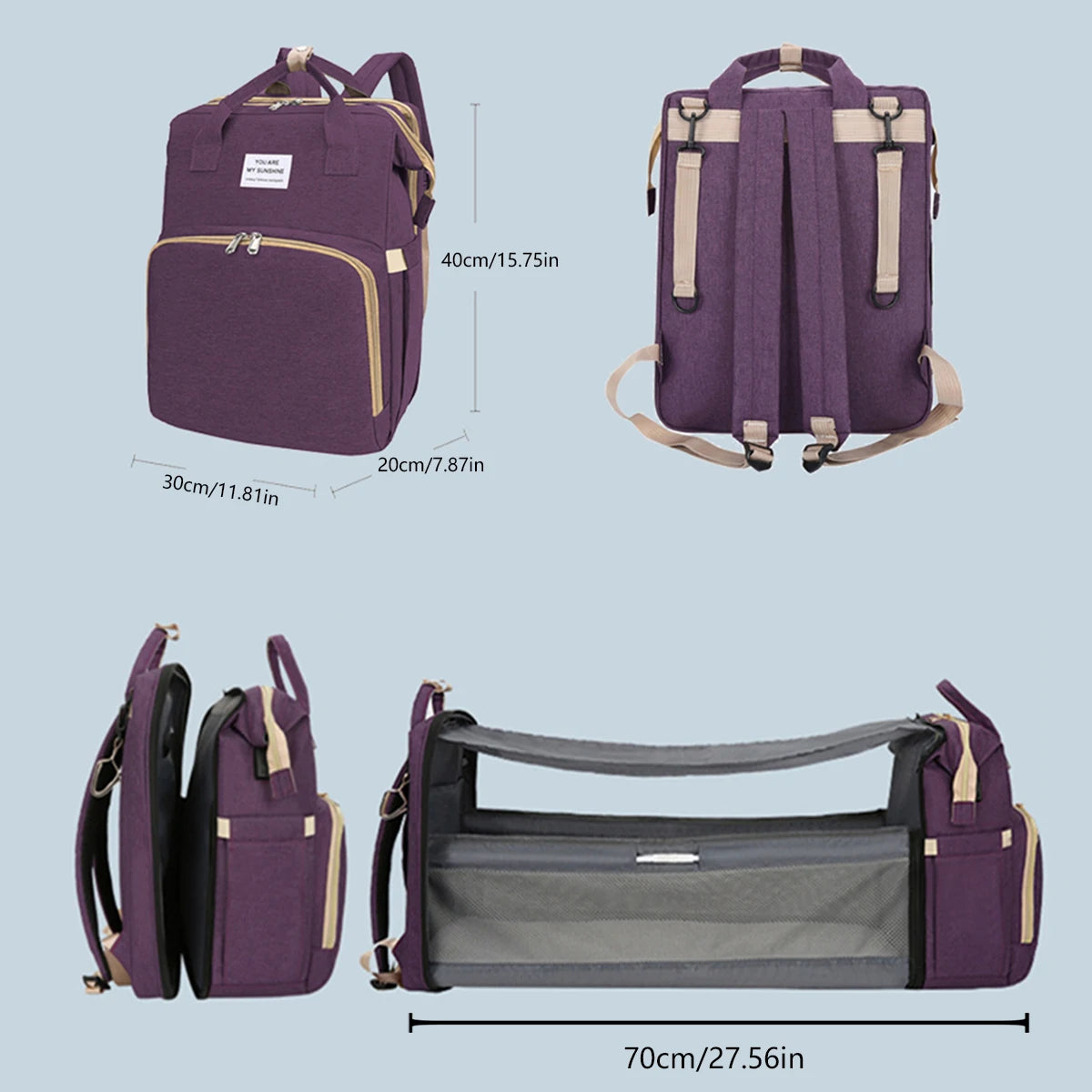 Portable Mummy Bag – Folding Crib & Baby Organizer