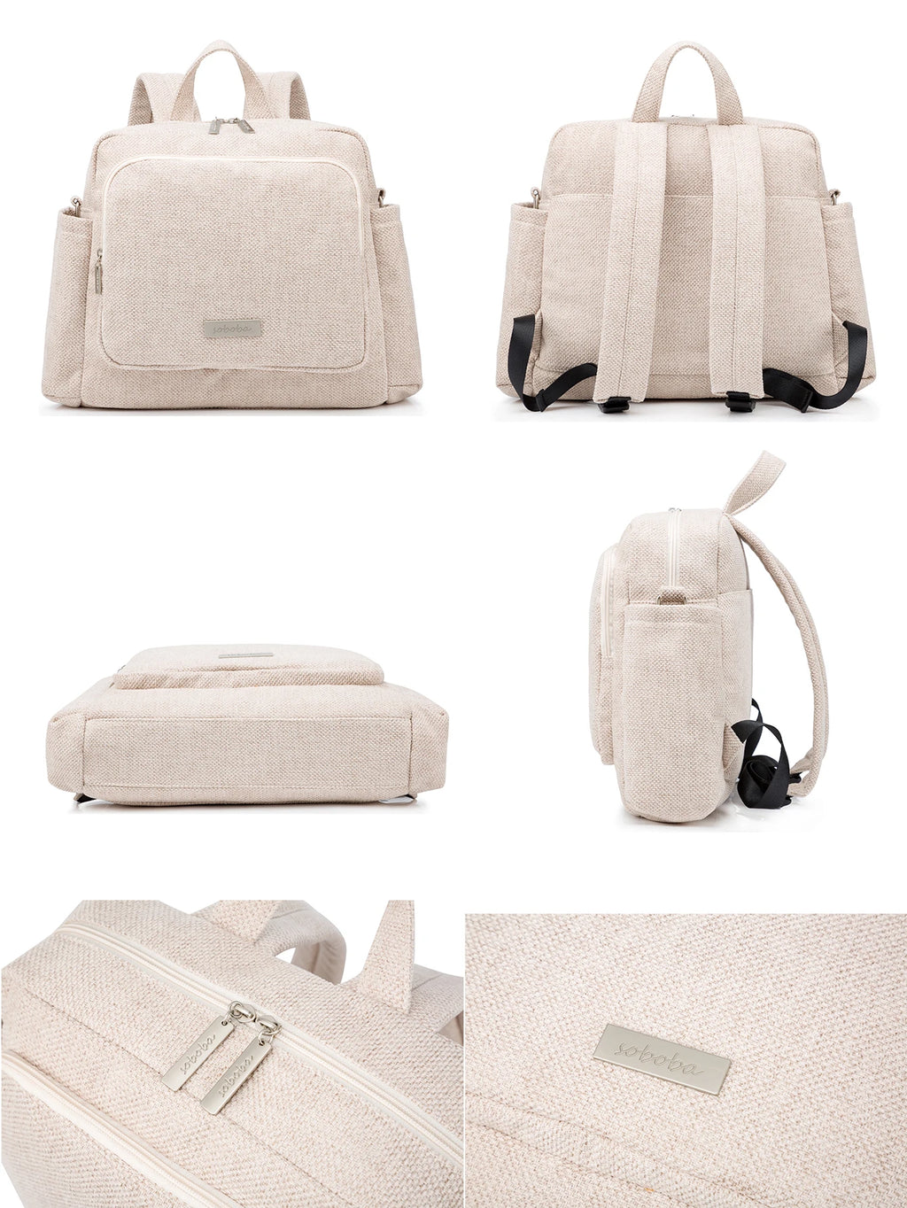 Soboba Diaper Bag for Mother – Waterproof, Large Capacity Polyester Travel Backpack