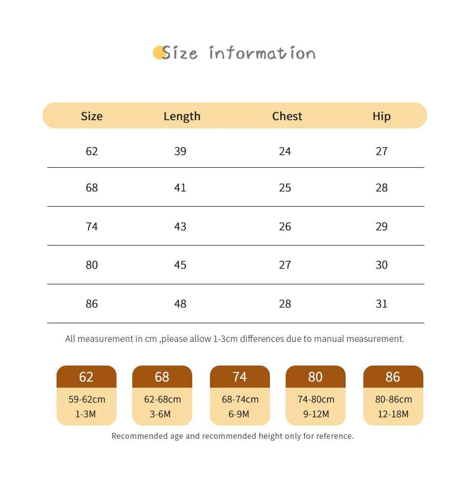 0-18m Toddler Jumpsuits Clothes 1 Piece