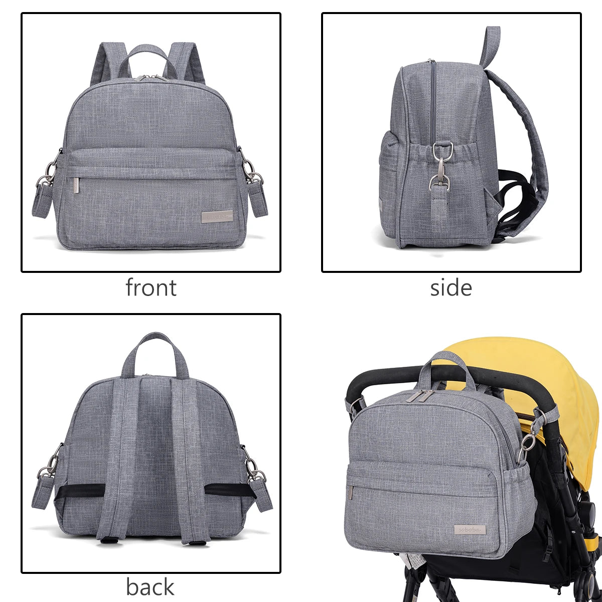 Soboba Stylish Waterproof Diaper Bag – Large Capacity Multi-Functional Backpack with 2 Straps