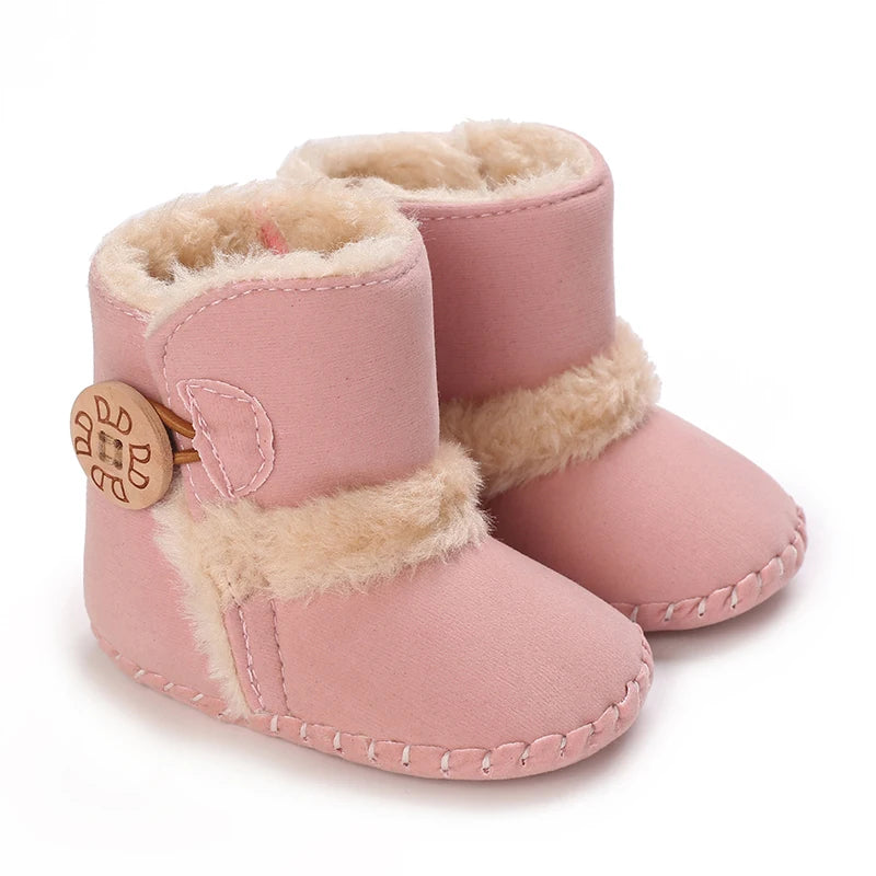 Winter 0-1 Year Old Baby Boots Warm and Cute Soft Soled Shoes