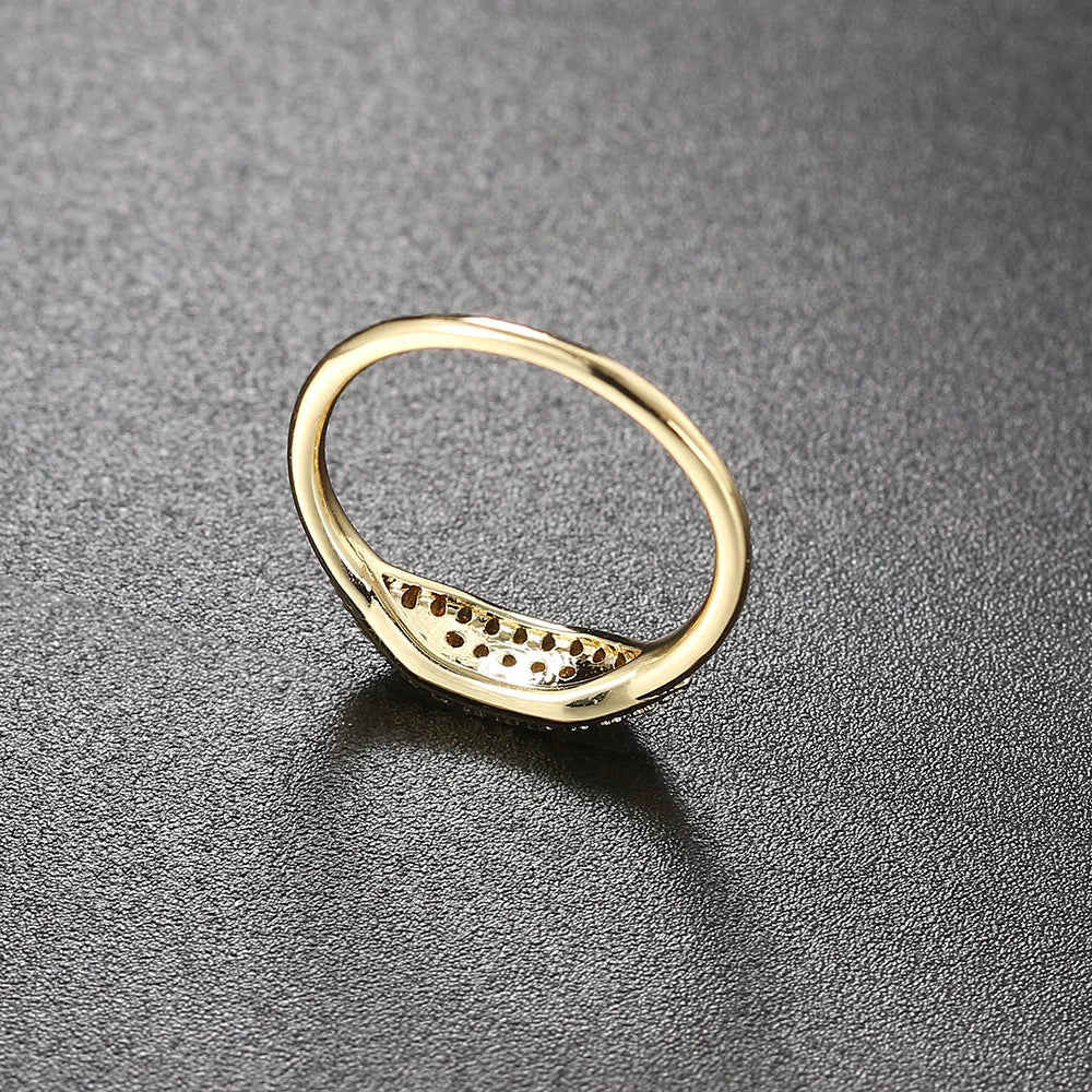Dainty Zircon Gold Crystal Ring