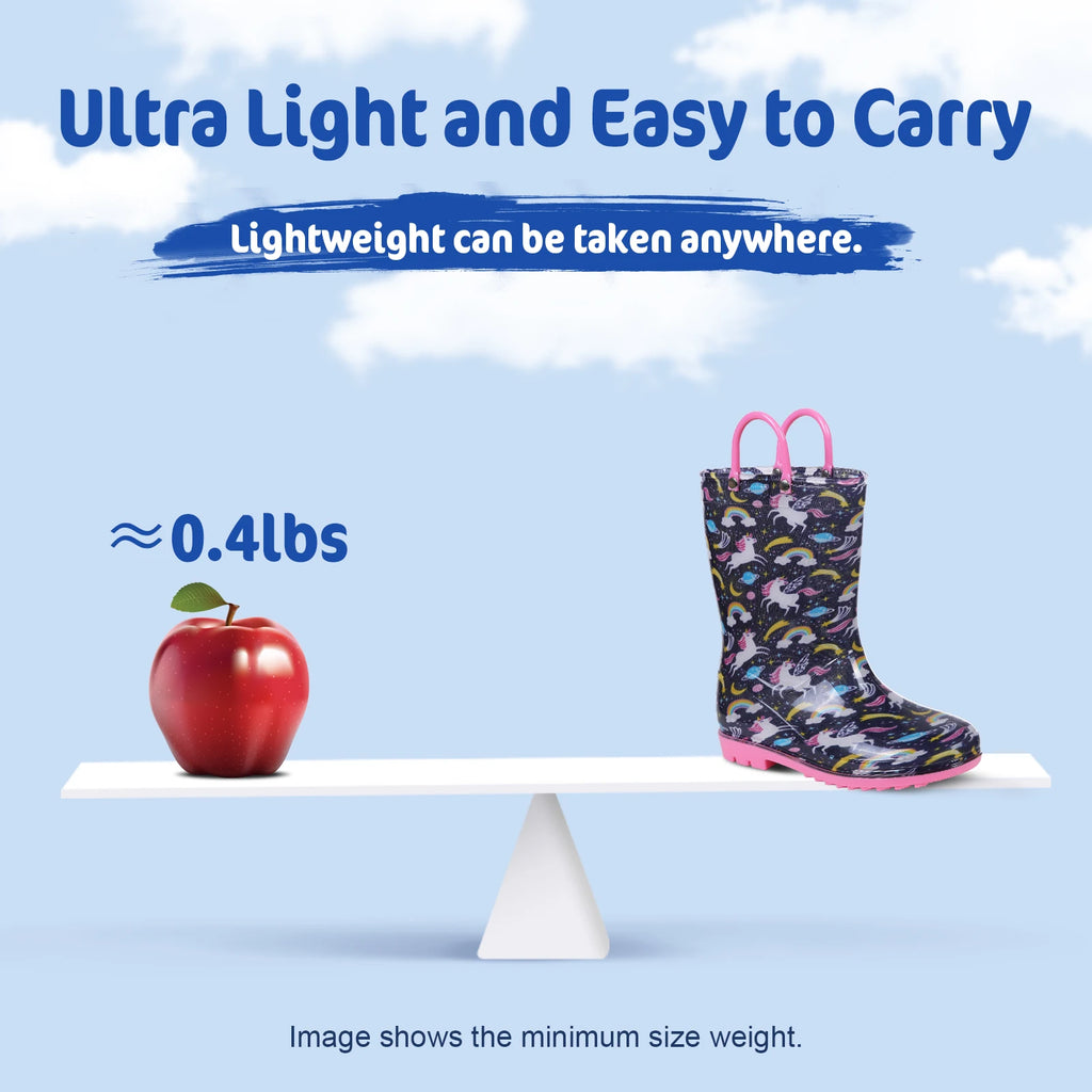 Kids Waterproof Rain Boots – Non-Slip Outdoor Rubber Shoes