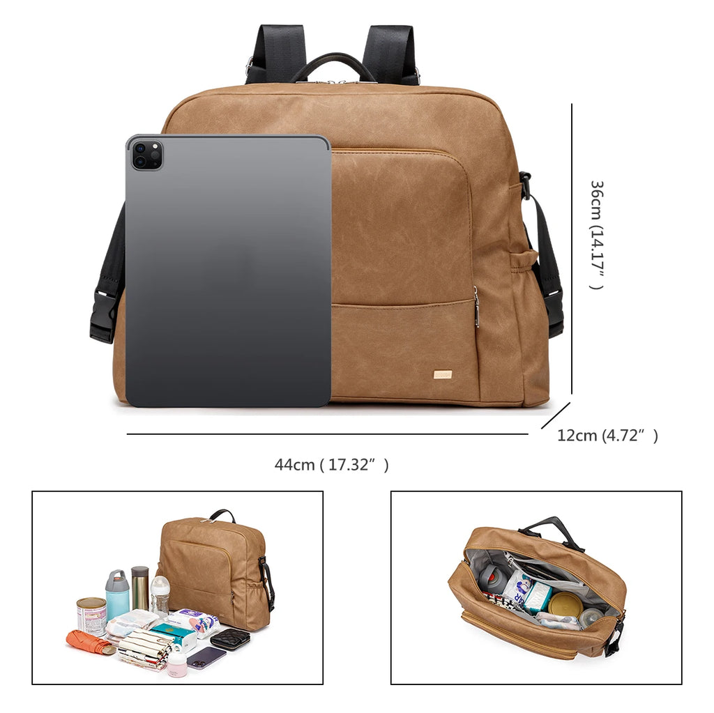 Soboba New Mommy Diaper Backpack – Large Capacity Multi-Functional Waterproof Bag for Quick Outings