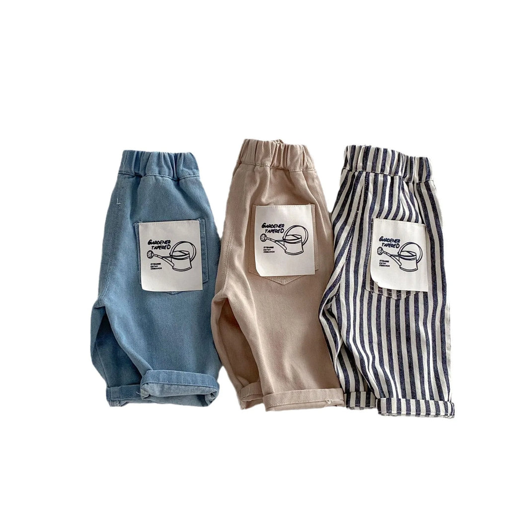 Kids Spring Striped Denim Pants (0–5Y)