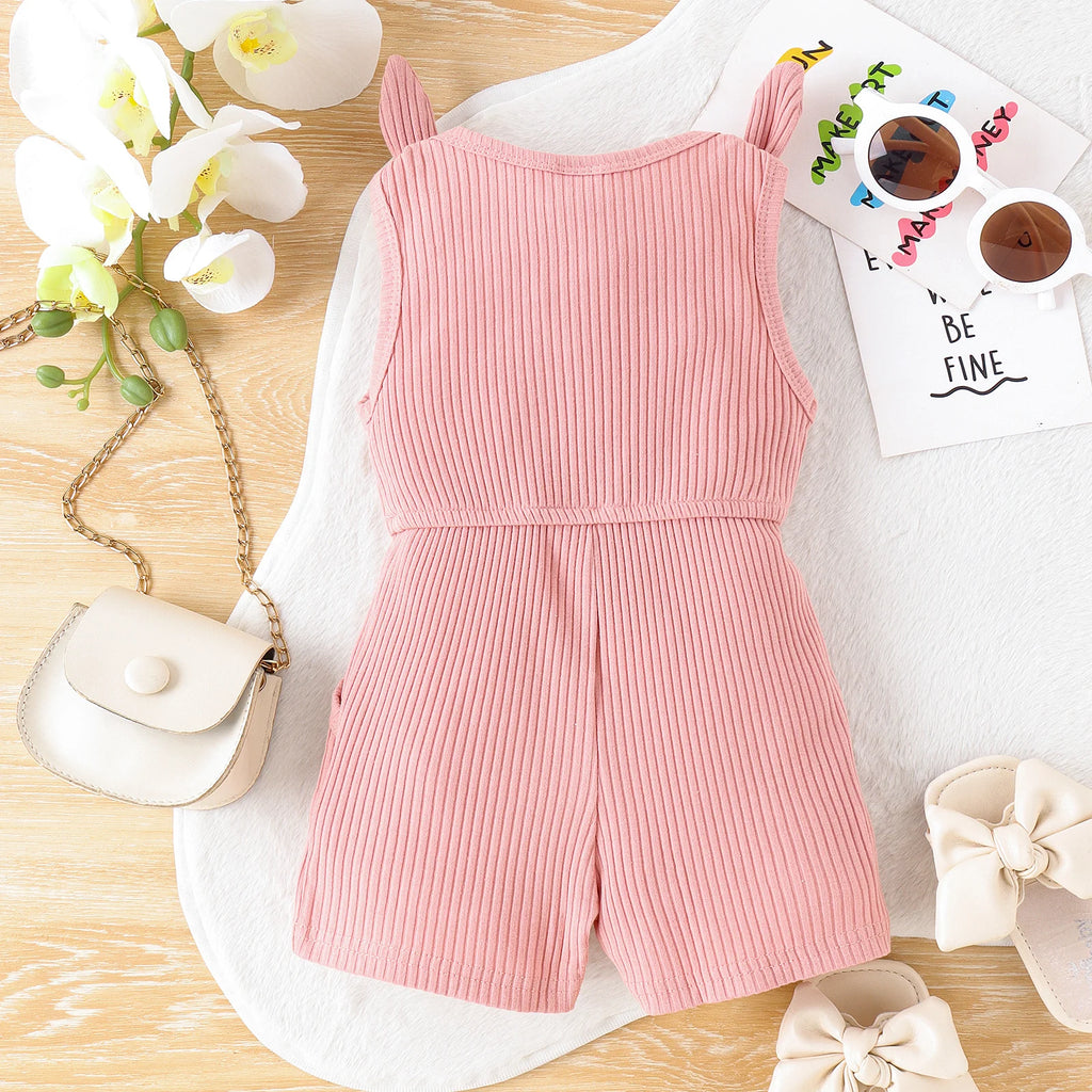 0-4 Years Baby Girls Baby Soft And Comfortable Strip Vest Onesie
