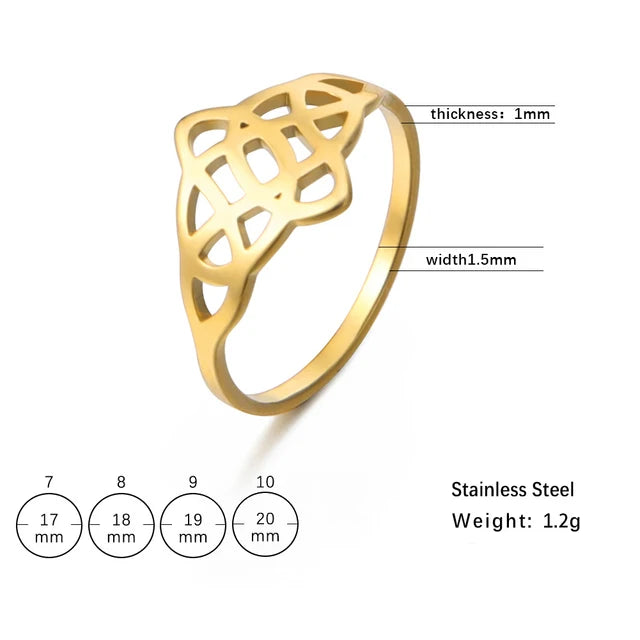Cazador  Triquetra Irish Celtics Knot Rings for Women Stainless Steel Talisman Amulet Man Ring Jewelry 2026 Couple Gifts