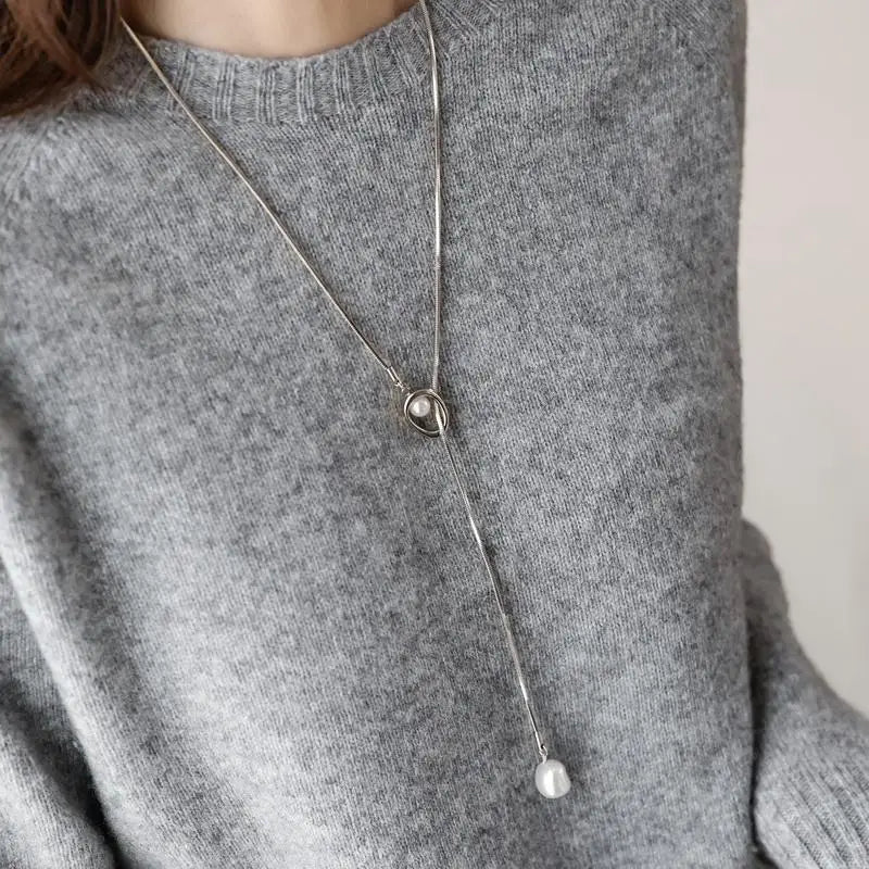 Baroque Pearl Long Necklace