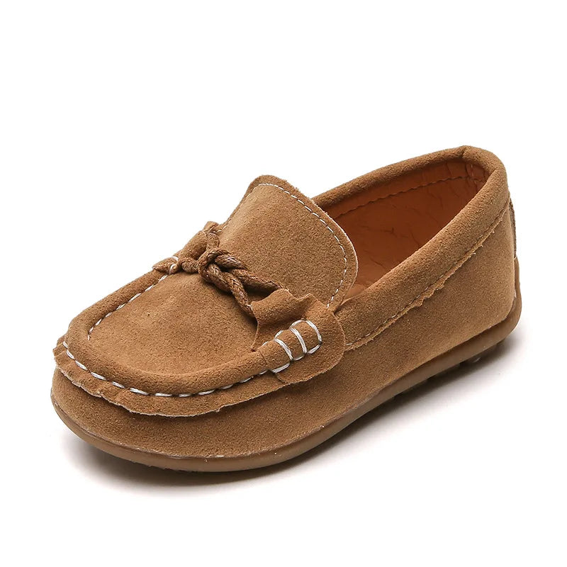 Kids 2025 Slip-On Loafers – Soft PU Leather Casual Shoes