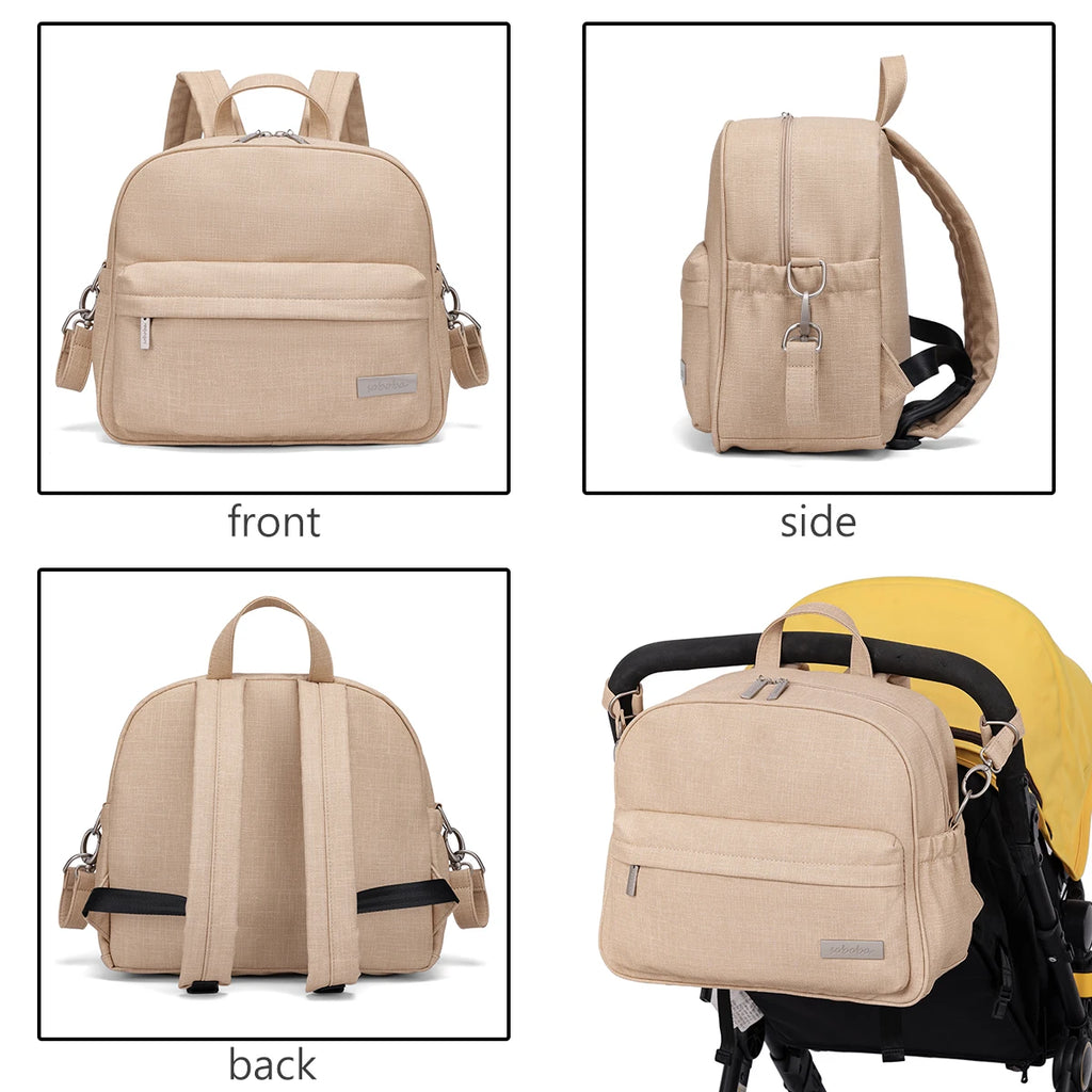 Soboba Stylish Waterproof Diaper Bag – Large Capacity Multi-Functional Backpack with 2 Straps