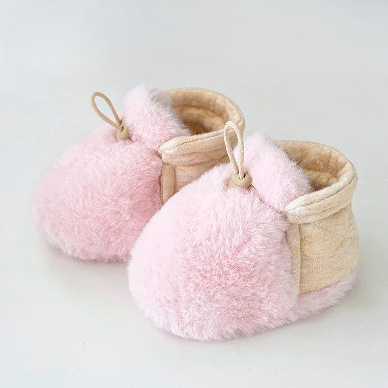 Baby Winter Booties (0–12M) – Soft Sole Non-Slip First Walkers